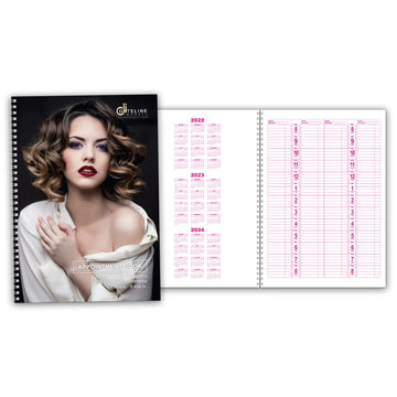 Dateline Professional 4 Column Appointment Book – 50 Double-Sided Pages, 15-Minute Scheduling for Salons & Beauty Businesses