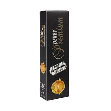 Derby Premium Professional Double Edge Razor Blades - 100 Pack, Swedish Steel, Chromium-Coated for Smooth Shave