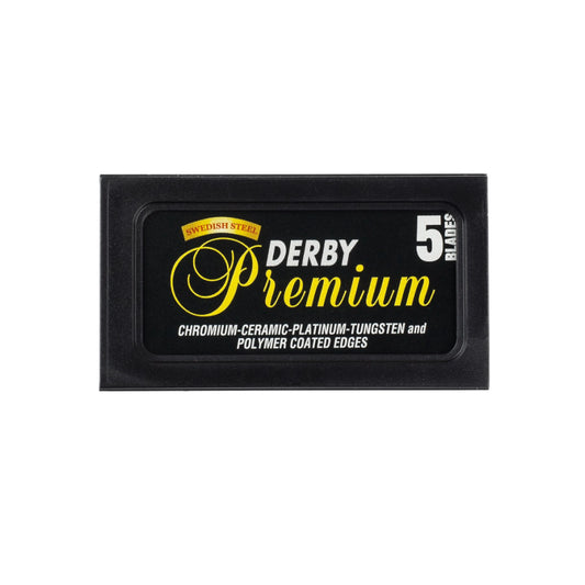 Derby Premium Professional Double Edge Razor Blades - 100 Pack, Swedish Steel, Chromium-Coated for Smooth Shave