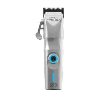 Gamma Plus Cyborg Clipper - Heavy Duty Metal Body, 7500 RPM Digital Motor, Rechargeable Battery, Precision Blades for Smooth Performance