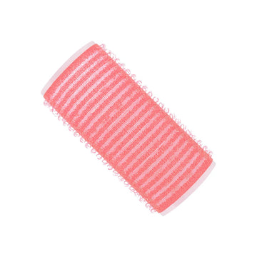 Hair FX Pink Velcro Hair Rollers 24mm - 12 Pack for Volume & Bounce