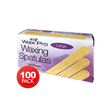Hi Lift Wax Pro Large Wooden Waxing Spatula - 100 Pcs | Professional Body & Leg Wax Applicator