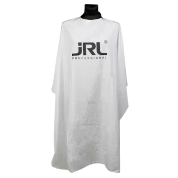 JRL Rubber Neck Cutting Cape - White | Adjustable, Lightweight & Water-Resistant Salon Cape