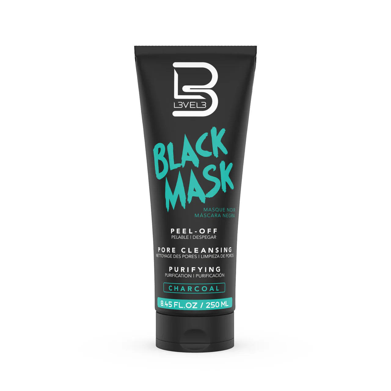 Level 3 Black Mask – Charcoal Peel-Off Mask for Blackheads, 250ml – Deep Cleansing & Purifying Skincare