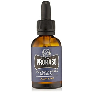 Proraso Azur Lime Beard Oil - 30ml | Softens, Moisturizes & Reduces Itch