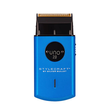 Stylecraft By Silver Bullet UNO 2.0 Shaver - Blue | Powerful, Compact & Hypoallergenic Foil Shaver