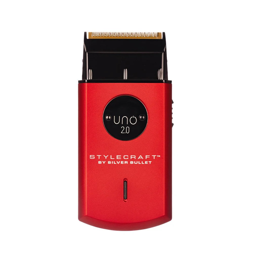 Stylecraft By Silver Bullet UNO 2.0 Shaver - Red | Pocket-Sized Foil Shaver with 9,000RPM Motor
