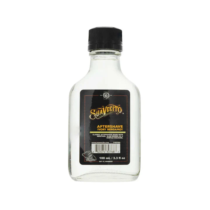 Suavecito Ivory Bergamot Aftershave - 100ml | Refreshing & Soothing Post-Shave Care for Men
