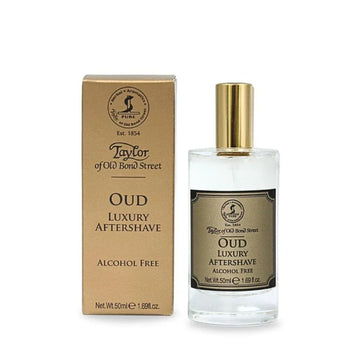 Taylor of Old Bond Street Oud Aftershave Lotion - 50ml | Alcohol-Free with Oud, Amber & Quince