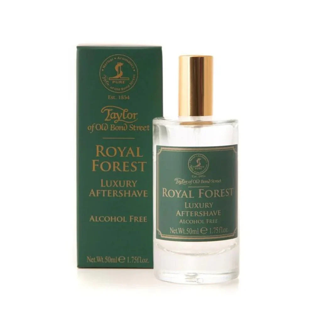 Taylor of Old Bond Street Royal Forest Aftershave Lotion - 50ml | Alcohol-Free, Paraben-Free, Refreshing & Aromatic Scent
