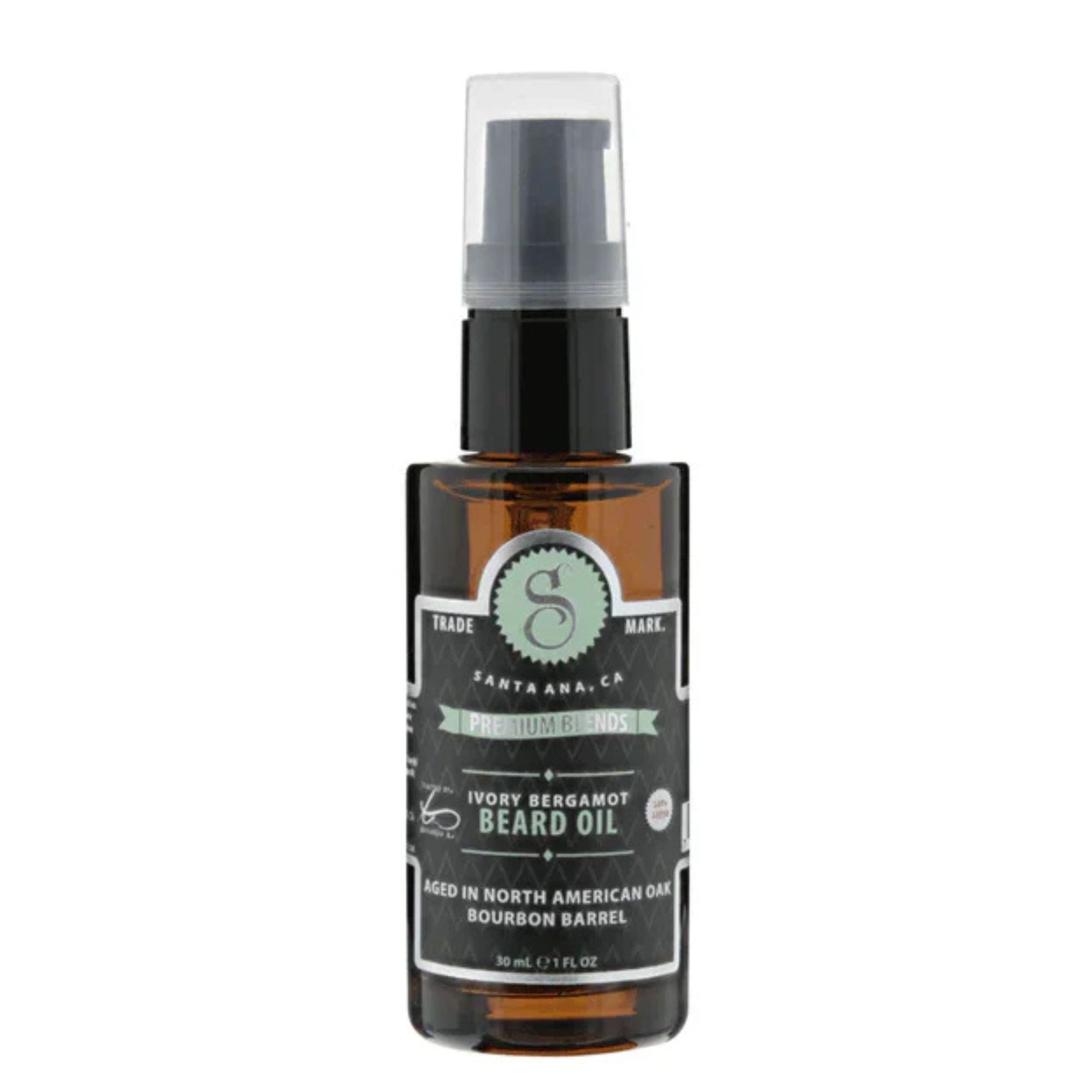 Suavecito Ivory Bergamot Beard Oil - 30ml | Organic Argan Oil, Softens & Nourishes Beard