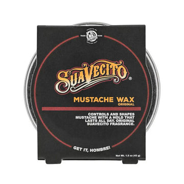 Suavecito Original Moustache Wax - Medium Hold, 57g | Non-Greasy, Water-Based Formula, Sweet Musk Scent