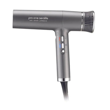 Pro-One Aerolite Titanium Hairdryer - Ultra Lightweight, Powerful BLDC Motor, Includes Diffuser & Nozzles