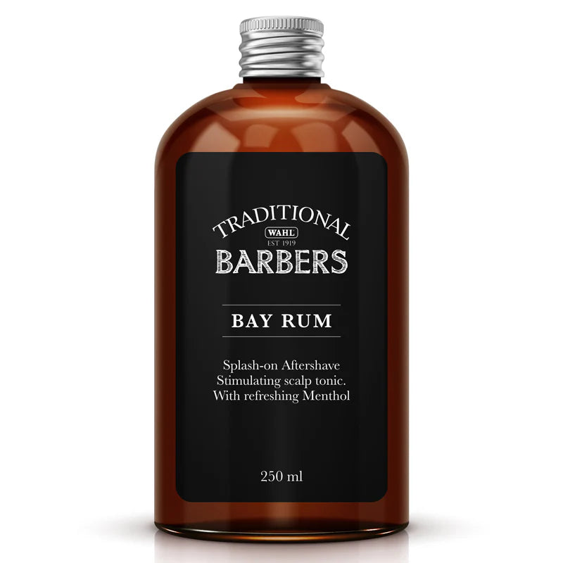 Wahl Traditional Barbers Bay Rum Aftershave Lotion - 250ml - Refreshing & Invigorating