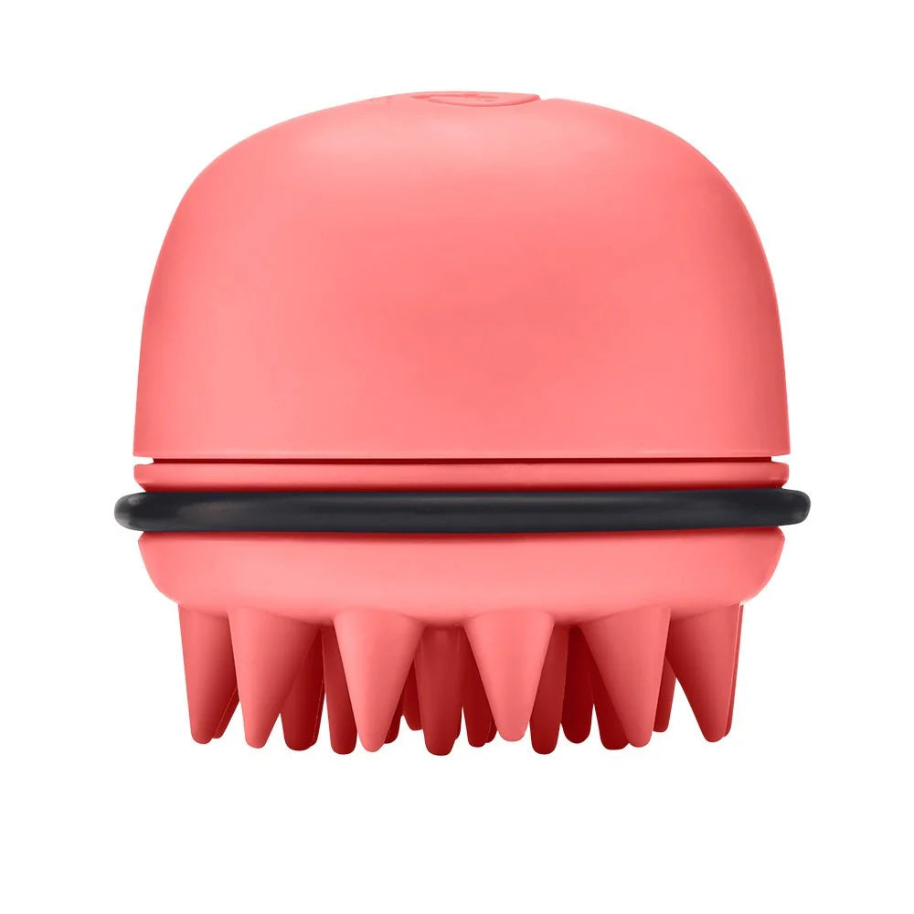Wet Brush Exfoliating Scalp Massager - Coral | Antimicrobial Silicone, Stimulates Circulation & Removes Build-Up