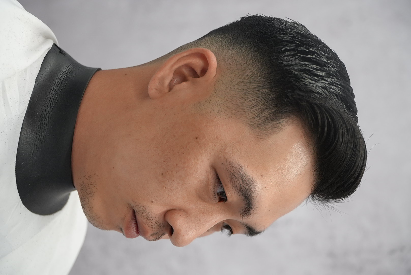 Textured cut and taper at Empire Barbershop, Melbourne